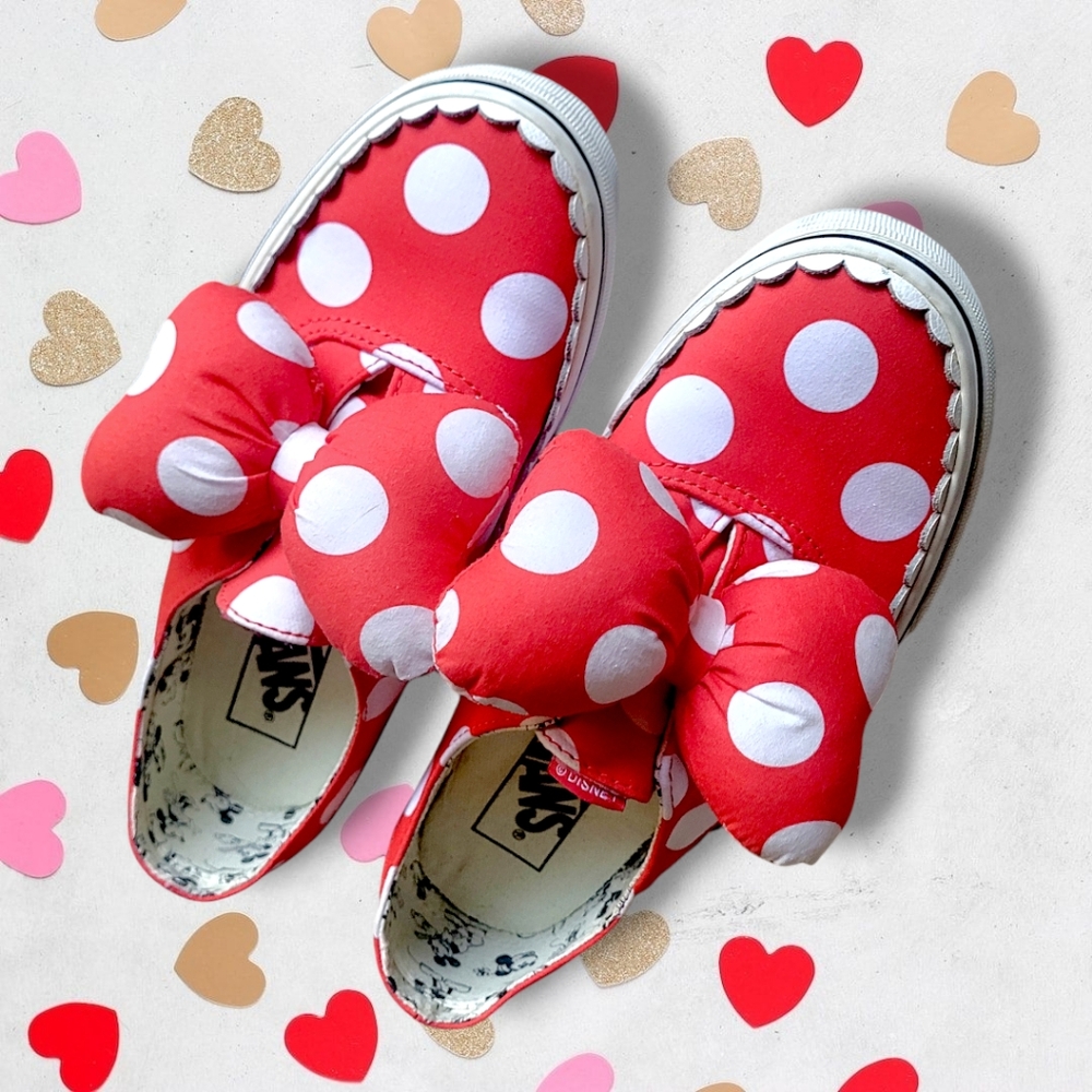 VANS × Disney Authentic Gore Skate Shoe Minnie Mouse Bow US Women's 6.5